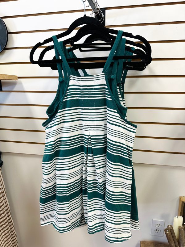 Forest Green Stripe Athleisure Dress | Delilah - Image 2
