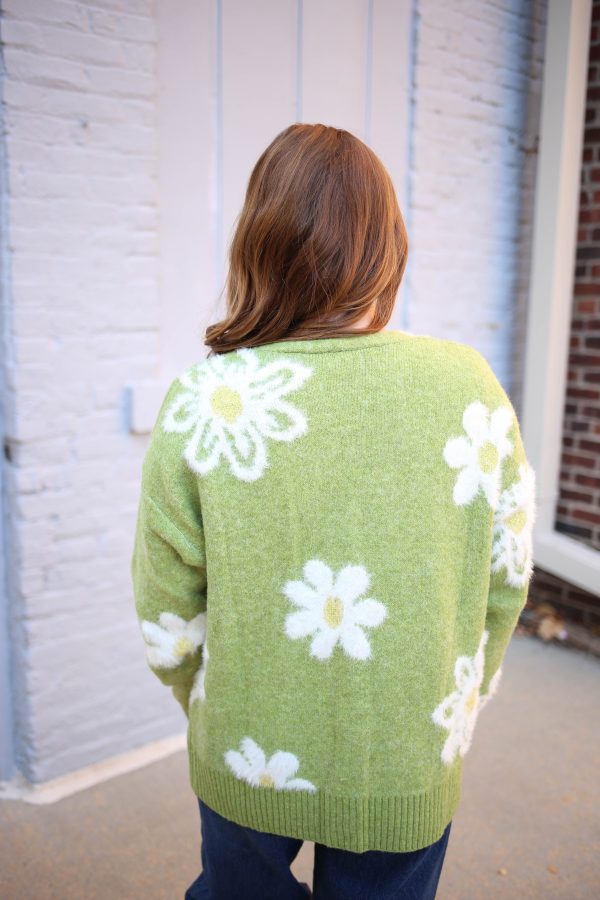 Green Floral Print Cardigan | Boutique Elise | Gracie - Image 2