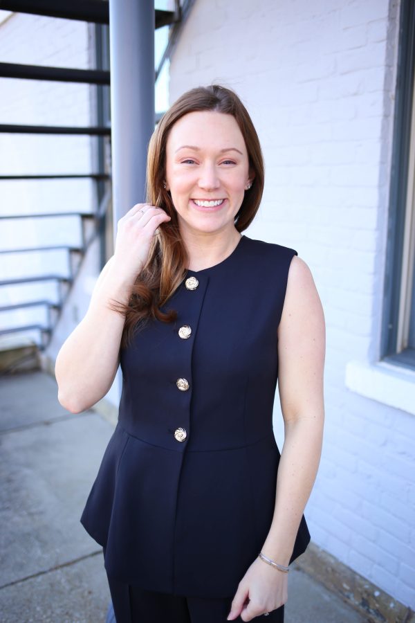 Chic Black Peplum Top and Pant Set | Brielle - Image 2