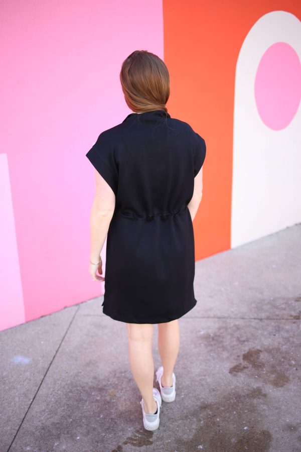 Black and Pink Stripe Athleisure Dress | Brandy - Image 3