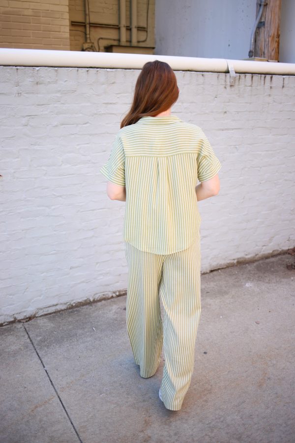 Green Stripe Button Down Top | Ollie - Image 2