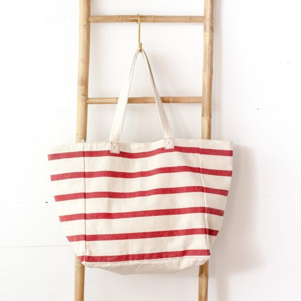 Cotton Stripe Beach Bag | Boutique Elise