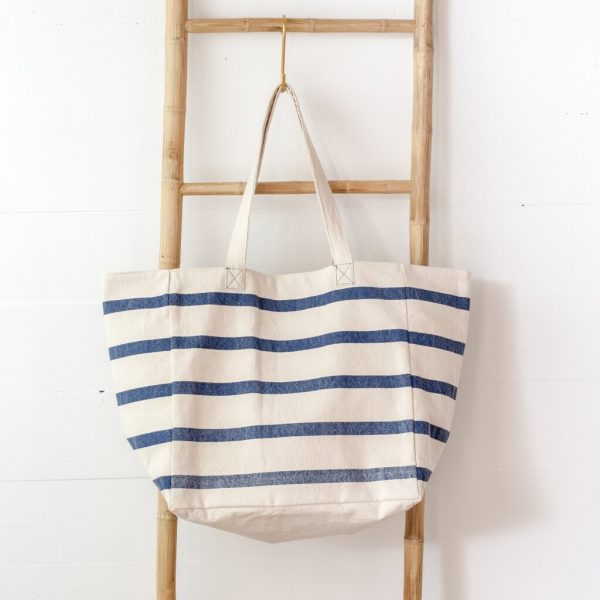 Cotton Stripe Beach Bag | Boutique Elise - Image 2